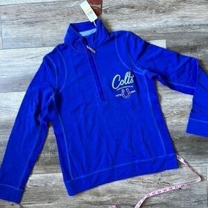 NWT NFL Indianapolis Colts Tommy Bahama pull over zip up small